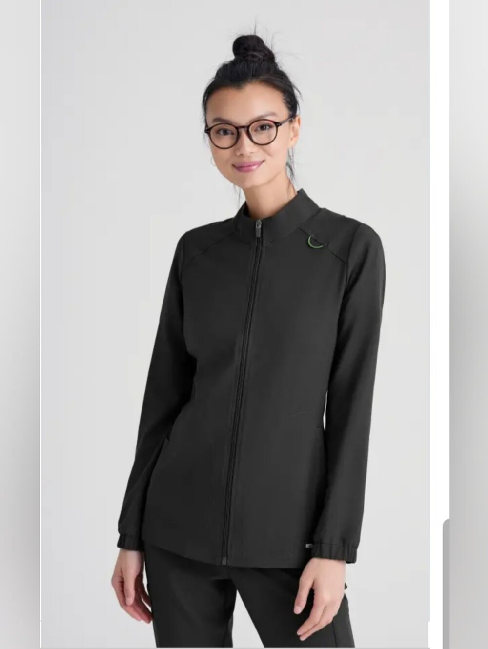 Grey's Anatomy Evolve Virtue Warm-Up Jacket Size L Black NWT